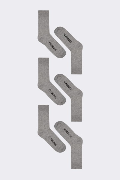 Chaussettes en coton gris 2...